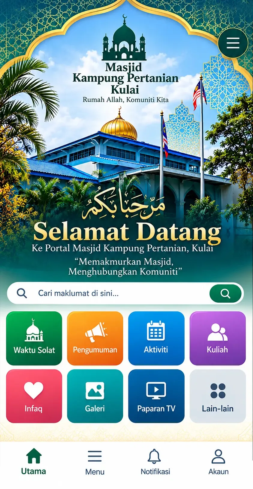 Portal Masjid Kampung Pertanian Kulai